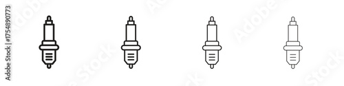 Spark plug icon set vector eps10. illustration, logo sign symbol pictogram template
