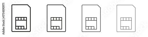 Sim card icon set vector eps10. illustration, logo sign symbol pictogram template