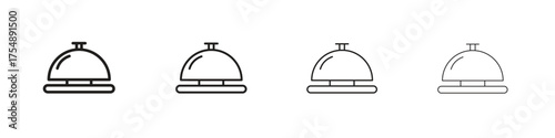Reception bell icon set vector eps10. illustration, logo sign symbol pictogram template