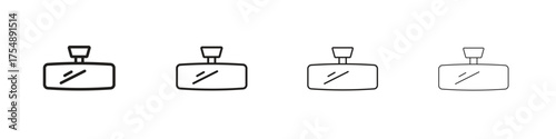 Rear mirror icon set vector eps10. illustration, logo sign symbol pictogram template