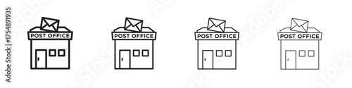 Post office icon set vector eps10. illustration, logo sign symbol pictogram template