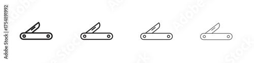 Pocket knife icon set vector eps10. illustration, logo sign symbol pictogram template
