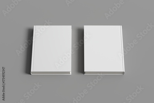 Blank Book Mockup Isolated on grey to replace your design
