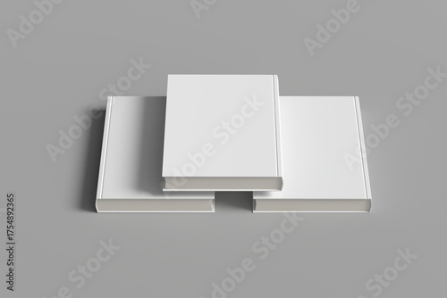 Blank Book Mockup Isolated on grey to replace your design
