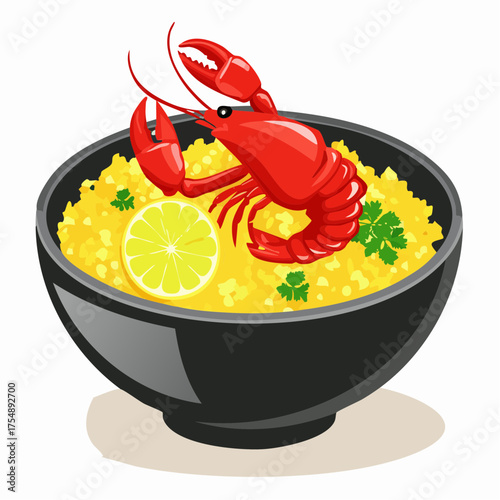 Hummer-Bowl mit Safranreis