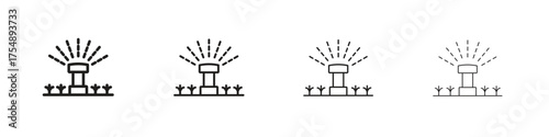 Lawn sprinkler icon set vector eps10. illustration, logo sign symbol pictogram template