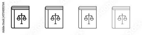Law book icon set vector eps10. illustration, logo sign symbol pictogram template