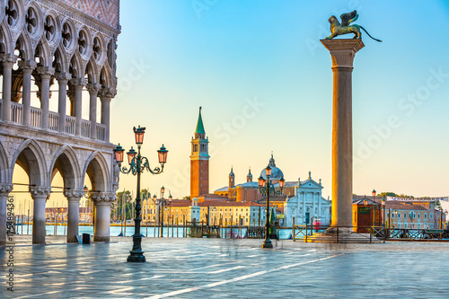 St. Mark's Square in Venice in the morning, Italy