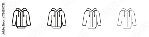 Hoodie jacket icon set vector eps10. illustration, logo sign symbol pictogram template