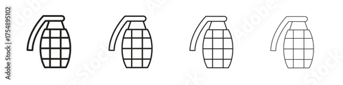 Hand grenade icon set vector eps10. illustration, logo sign symbol pictogram template