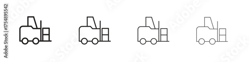 Forklift icon set vector eps10. illustration, logo sign symbol pictogram template