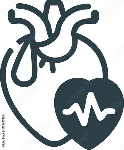 Cardiology Silhouette Icon
