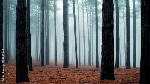 Misty Pine Forest