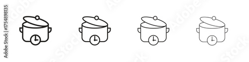 Cooking time icon set vector eps10. illustration, logo sign symbol pictogram template