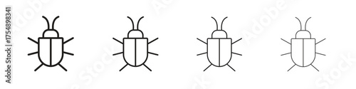 Computer bug icon set vector eps10. illustration, logo sign symbol pictogram template