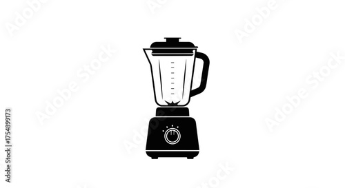 Kitchen blender appliance icon in black silhouette style.