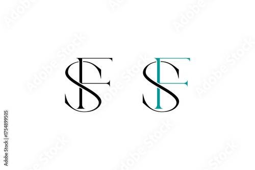SF Monogram Logo – Two Versions Showcasing Stylish Letter Fusion for Brand or Personal Identity