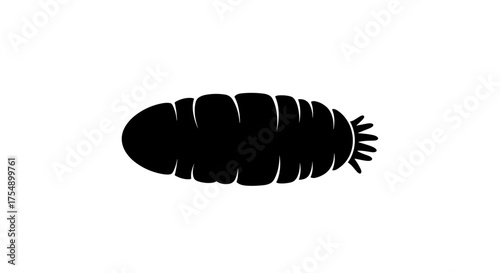 Minimalist root vegetable glyph on white background.