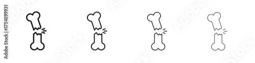 Broken bone icon set vector eps10. illustration, logo sign symbol pictogram template