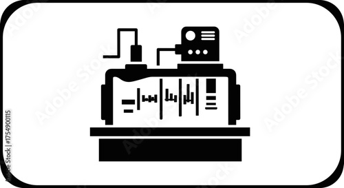Scientific Measurement Equipment Glyph Icon Symbol.