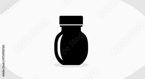 Simple black silhouette of a jar or bottle icon.