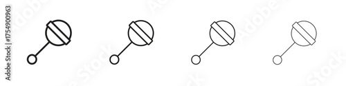 baby rattle icon set vector eps10. illustration, logo sign symbol pictogram template