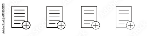 Add document icon set vector eps10. illustration, logo sign symbol pictogram template