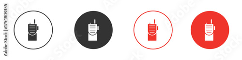 Walkie talkie icon for ui or ux isolated on white for mobile app, editable