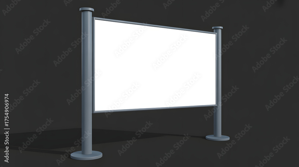 Fototapeta premium Modern billboard mockup ready for your message, perfect for advertising campaigns and announcements, a clean template for promoting your brand today