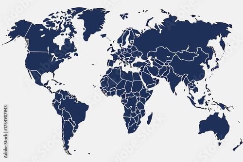 Sleek vector world map, vibrant gradient dots, clean minimalist design, high-resolution stock image with continents outlined, professional style.