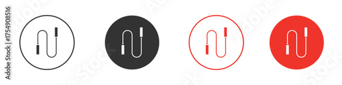 Jump rope icon for ui or ux isolated on white for mobile app, editable