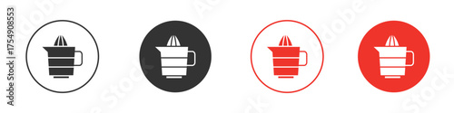 Juicer squeezer icon for ui or ux isolated on white for mobile app, editable