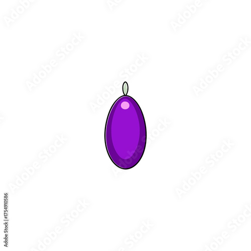 Purple amethyst gemstone pendant vector illustration scalable jewel icon eps vector