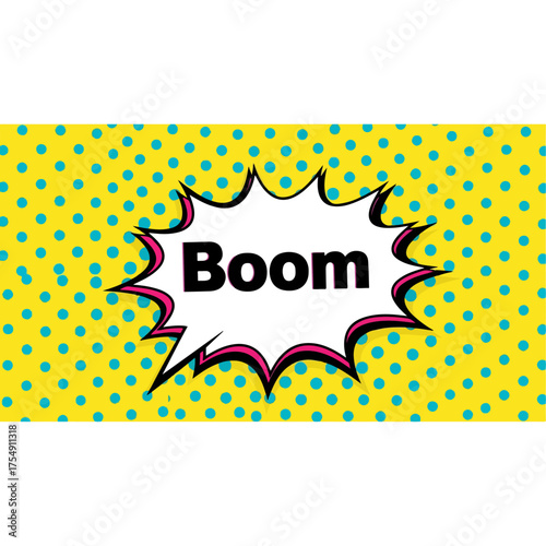 Boom Comic Book Style Speech Bubble.