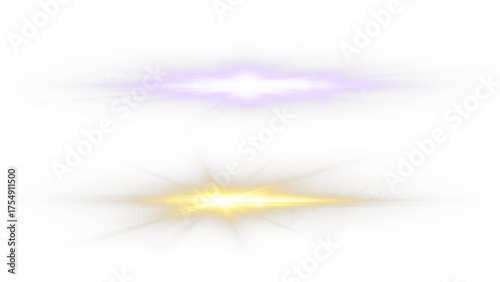 Sparkling starlight beam with glowing overlay and bright lens flare.