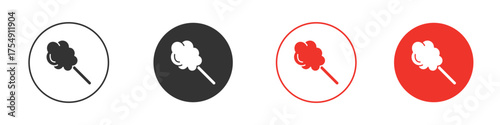 Cotton Candy icon for ui or ux isolated on white for mobile app, editable