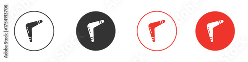 Boomerang icon for ui or ux isolated on white for mobile app, editable