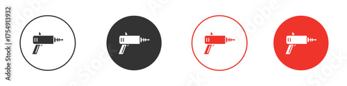 Blaster icon for ui or ux isolated on white for mobile app, editable