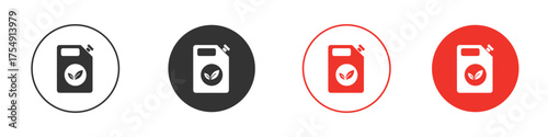 Biofuel canister icon for ui or ux isolated on white for mobile app, editable