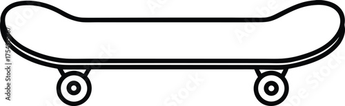 Electric Skateboard Line Art Transparent Background