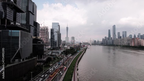 Wallpaper Mural Aerial photography of modern urban architecture in Guangzhou, China Torontodigital.ca