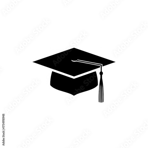 Graduation cap on isolated on white background