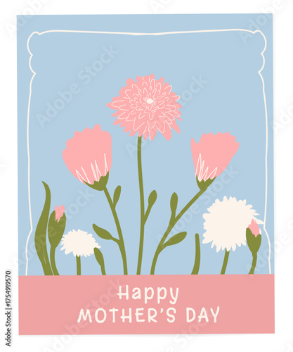 Happy mother's day Vector illustrations for a cute cover, poster, banner or card for the holiday moms