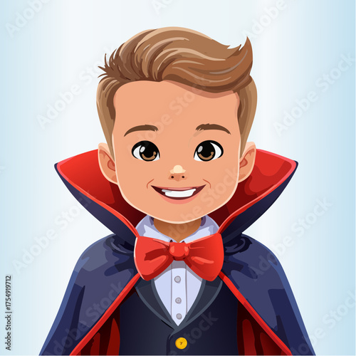 Kind als niedlicher Vampir