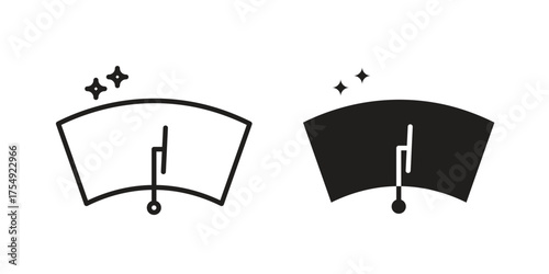 car windscreen icon pictogram template, Simple outline and filled style.