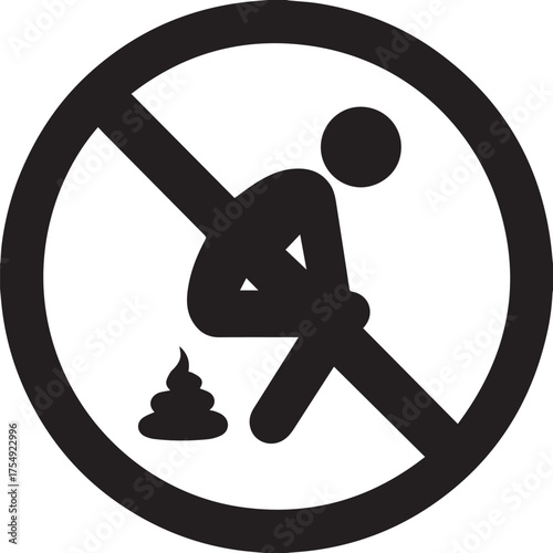 No Defecation / No Pooping Warning Sign