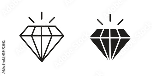 Values icon pictogram template, Simple outline and filled style.