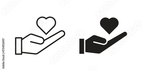 Selfcare icon pictogram template, Simple outline and filled style.