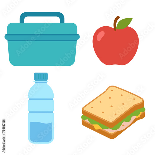 Healthy lunchbox contents for a balanced meal