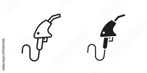 petrol icon pictogram template, Simple outline and filled style.